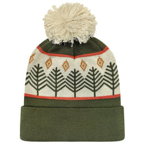 LOCALE Rustic Trees/Olive Green Grand Recycled Beanie