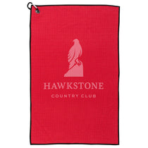The Magnet Group Red Waffle Weave Golf Towel