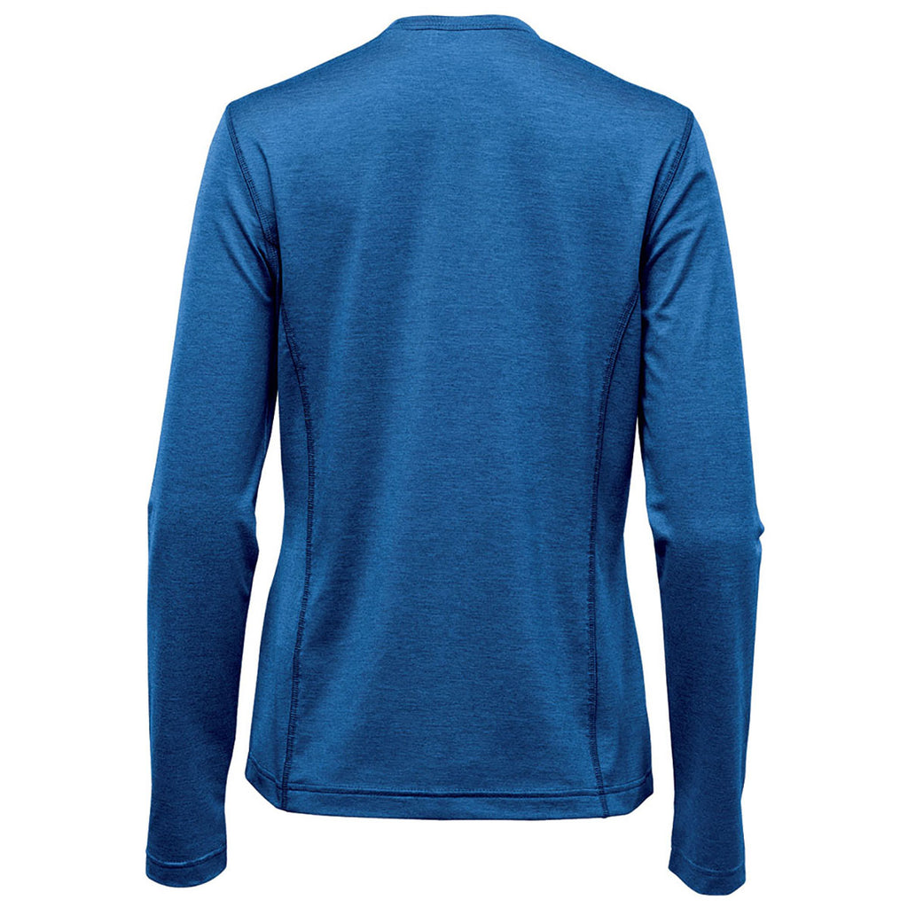 Stormtech Women's Classic Blue Heather Milano Crew Neck Long Sleeve