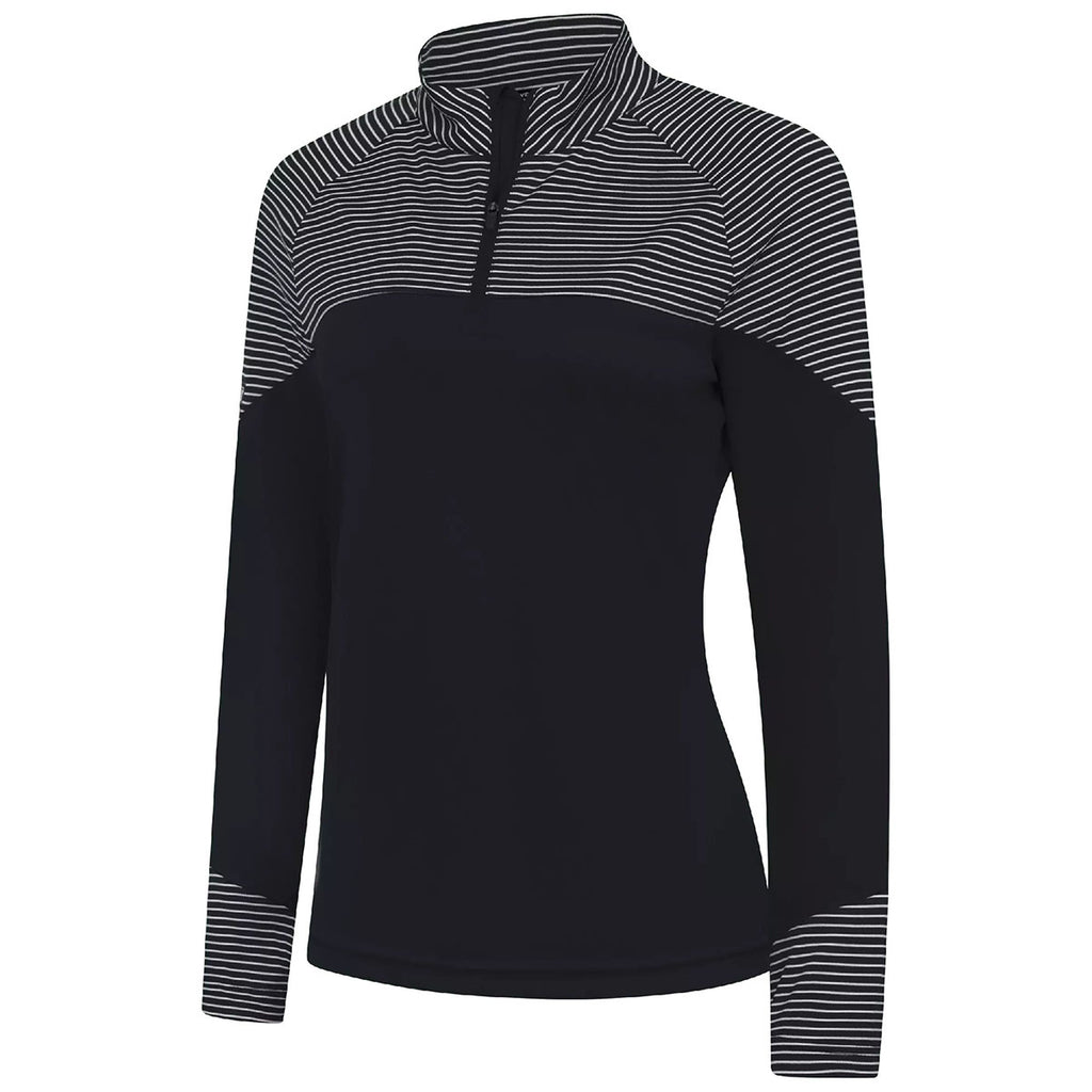 Levelwear Women's Black Classic Stripes Pullover