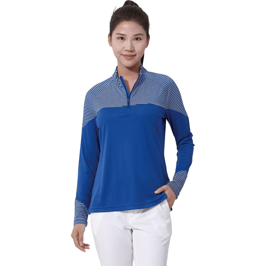 Levelwear Women's Team Royal Classic Stripes Pullover