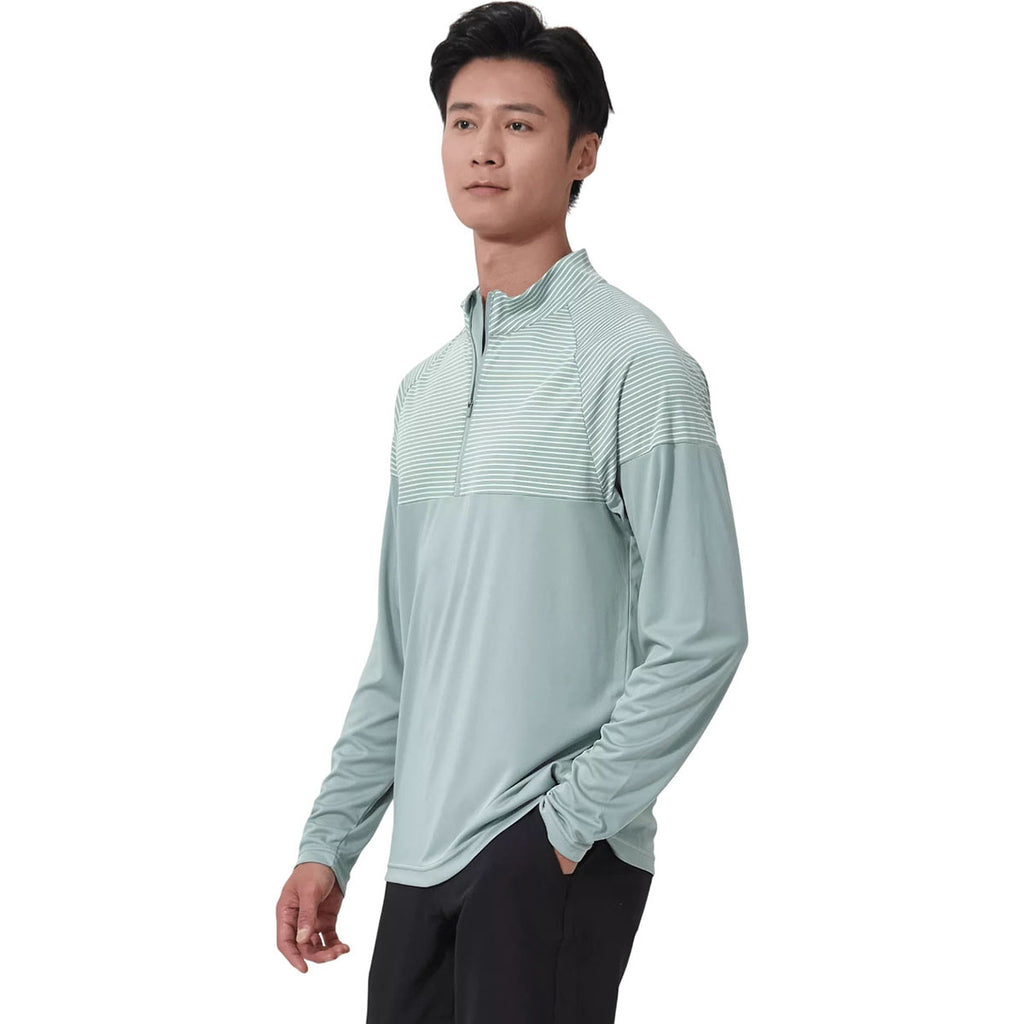 Levelwear Men's Eucalyptus Classic Stripes Pullover