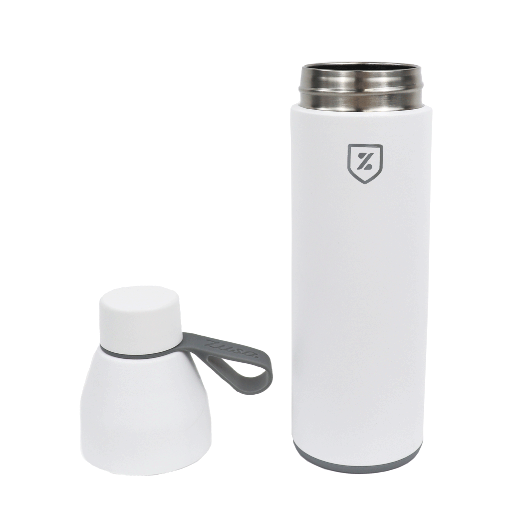 Zusa White Sidekick Water Bottle 20 oz