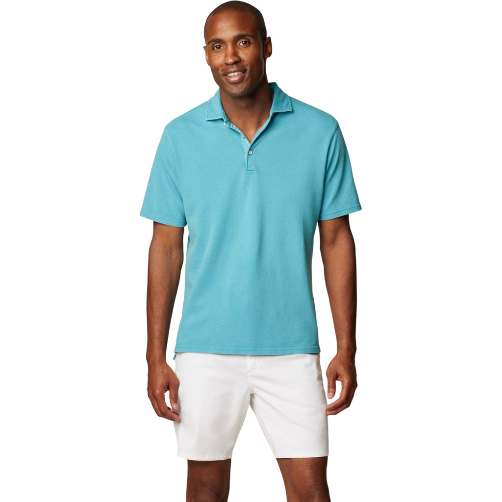 Johnnie-O Men's Bay Blue Shoreline Cotton Pique Polo