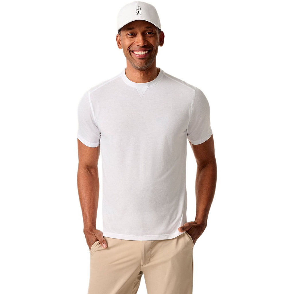 Johnnie-O Men's White Course Performance T-Shirt