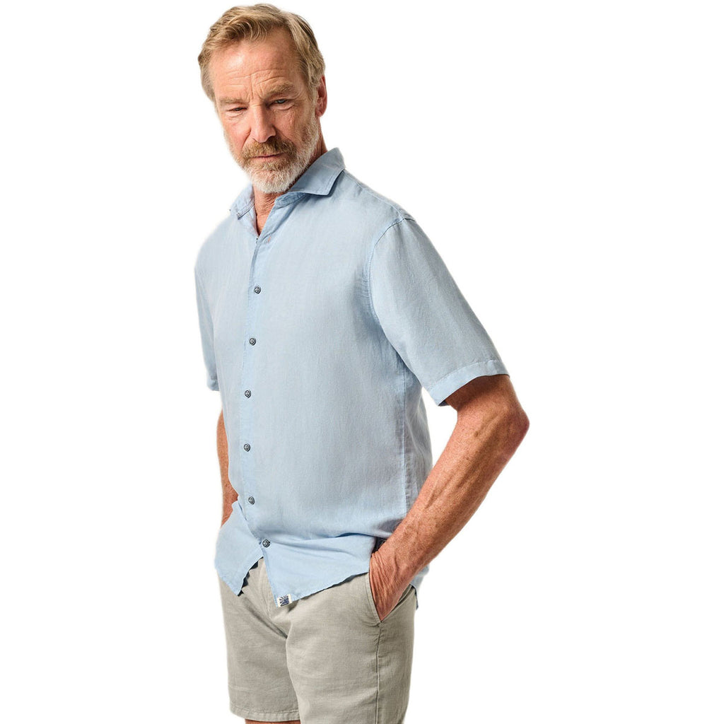 Johnnie-O Men's Maliblu Gianni Short Sleeve Hangin' Out Linen Button Down Shirt