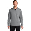 Port Authority Men's Gusty Grey Wearever Signature Double Pique 1/4-Zip