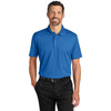 Port Authority Men's Strong Blue Plaited Pique Polo