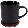 Logomark Black Copenhagen 16 oz. Ceramic Mug with Wood Lid