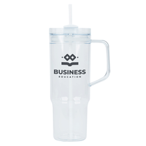 Logomark Clear/White Oliver 40 oz. Clear AS Travel Mug