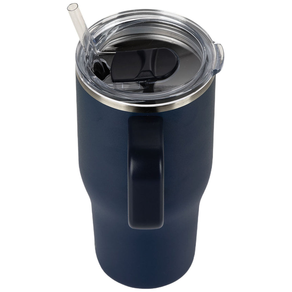Perka Navy Myrton 20 oz. Double Wall, Recycled Stainless Steel Travel Mug