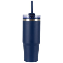 Logomark Navy Yesler 30 oz. Double Wall Steel/PP Liner Travel Tumbler