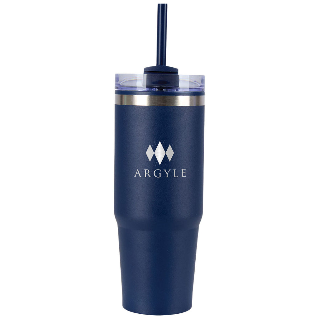Logomark Navy Yesler 30 oz. Double Wall Steel/PP Liner Travel Tumbler