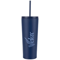 Logomark Navy Bayard 24 oz. Double Wall Steel/PP Liner Straw Tumbler