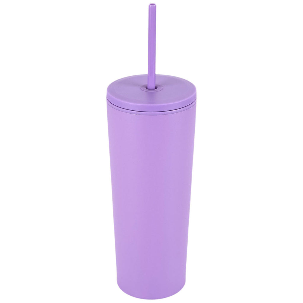 Logomark Purple Bayard 24 oz. Double Wall Steel/PP Liner Straw Tumbler