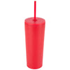 Logomark Red Bayard 24 oz. Double Wall Steel/PP Liner Straw Tumbler