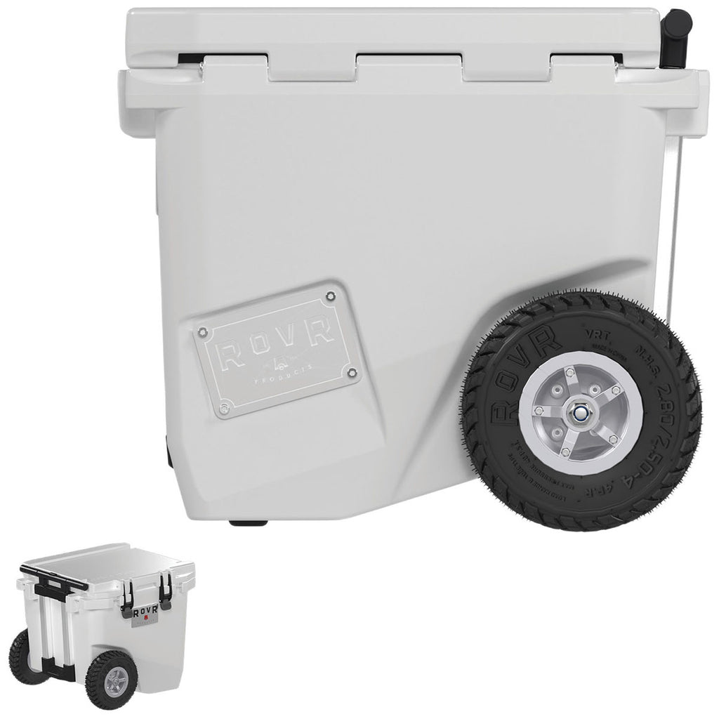 RovR White RollR 45qt Wheeled Hard Cooler
