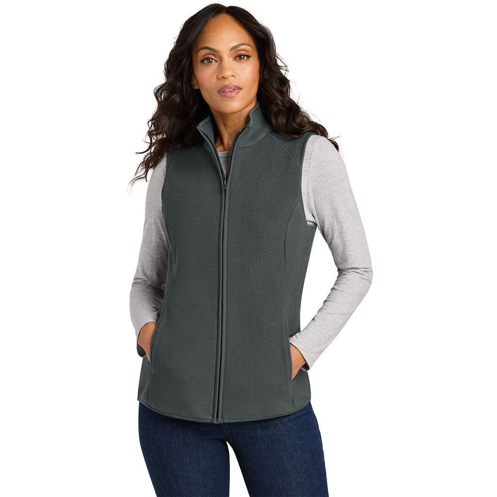 Port Authority Women's Grey Steel C-FREE Fleece Vest