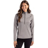 Cutter & Buck Women's Elemental Grey Heather Peshastin Eco Recycled Half Zip Pullover