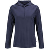 Cutter & Buck Women's Navy Blue Coastline Epic Comfort Eco Recycled Hooded Shirt