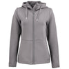 Cutter & Buck Women's Elemental Grey Roam Epic Comfort Recycled Full Zip Hooded Jacket