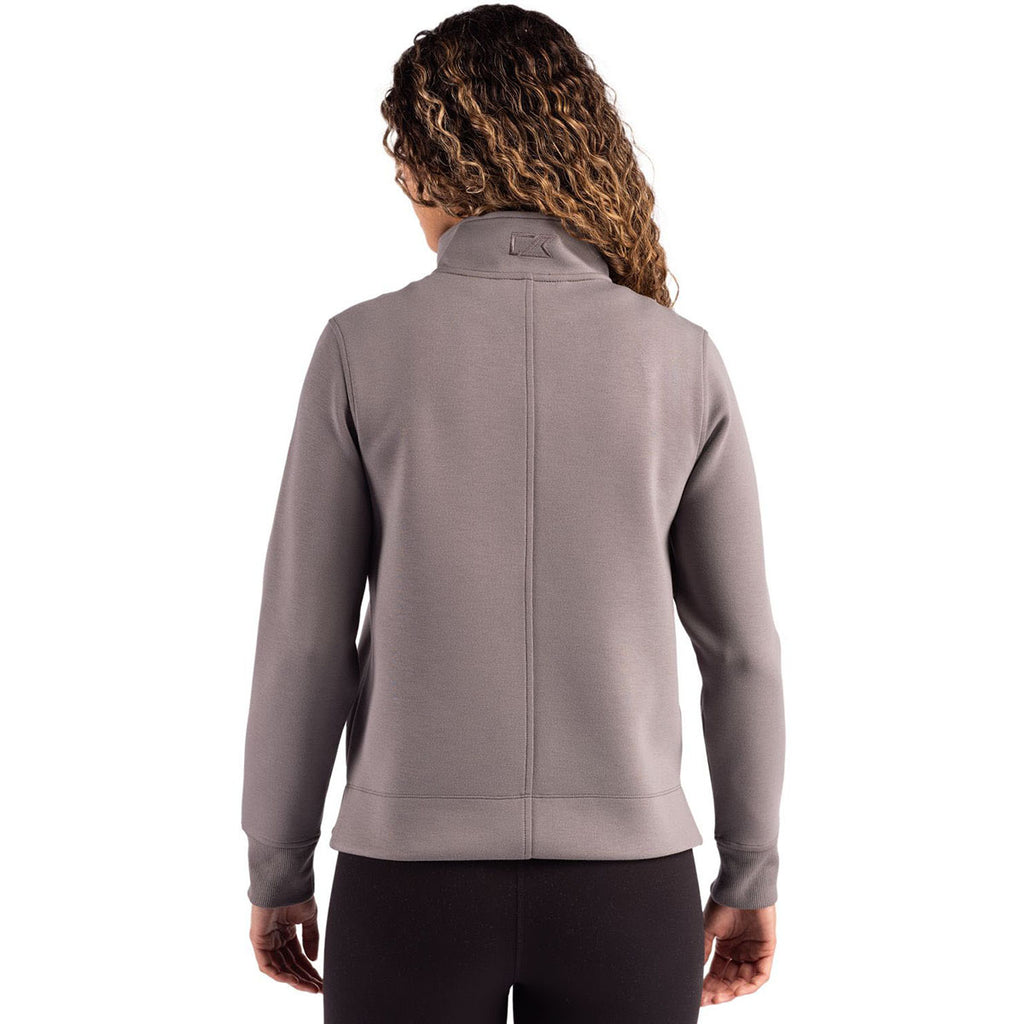 Cutter & Buck Women's Elemental Grey Roam Epic Versatility Quarter Zip Pullover