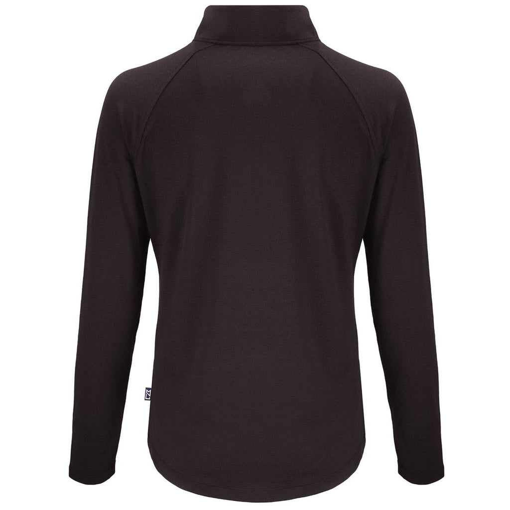 Cutter & Buck Women's Black Coastline Epic Comfort Recycled Quarter Zip