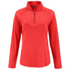 Cutter & Buck Women's Red Coastline Epic Comfort Recycled Quarter Zip