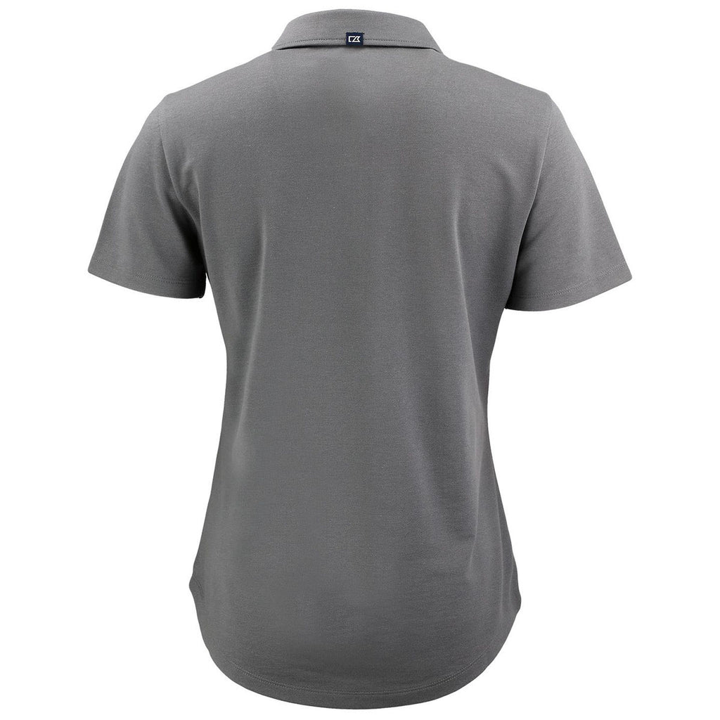 Cutter & Buck Women's Elemental Grey Advantage Refresh Epic Confidence Recycled Tri-Blend Pique Polo