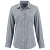 Cutter & Buck Women's Black/White Skyline Epic Confidence Recycled Gingham Long Sleeve Dress Shirt