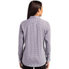Cutter & Buck Women's Black/White Skyline Epic Confidence Recycled Gingham Long Sleeve Dress Shirt