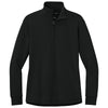 Port Authority Women's Deep Black Wearever Signature Double Pique 1/4-Zip