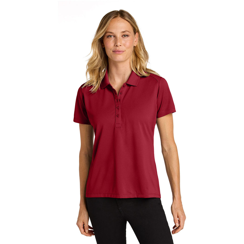 Port Authority Women's Rich Red Wearever Performance Pique Polo