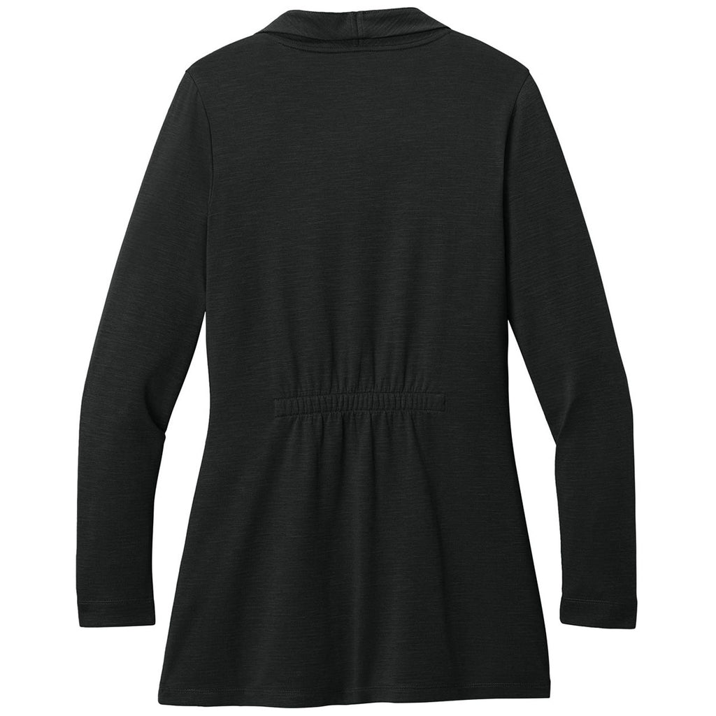 Port Authority Women's Deep Black Breakwater Open Cardigan