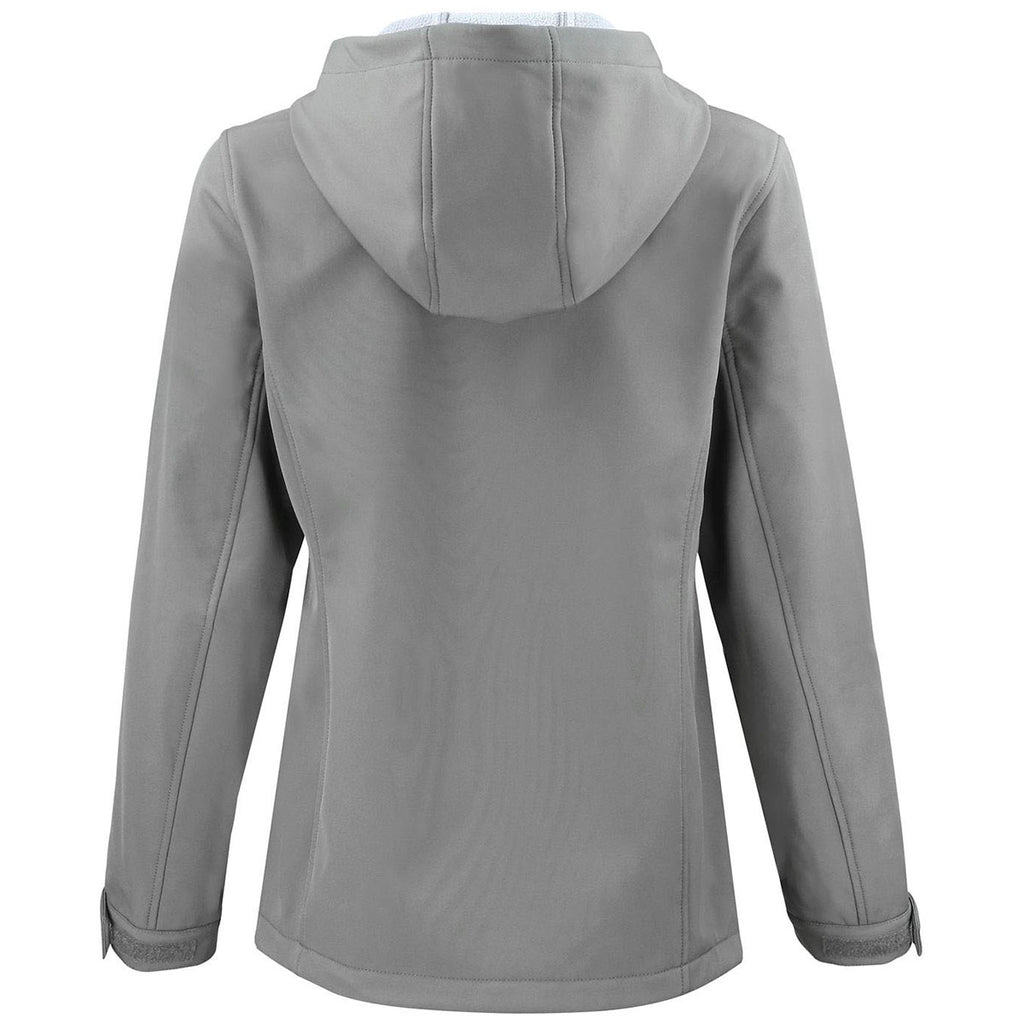 Clique Women's Pure Slate Telemark Eco Stretch Softshell Full Zip Hooded Jacket