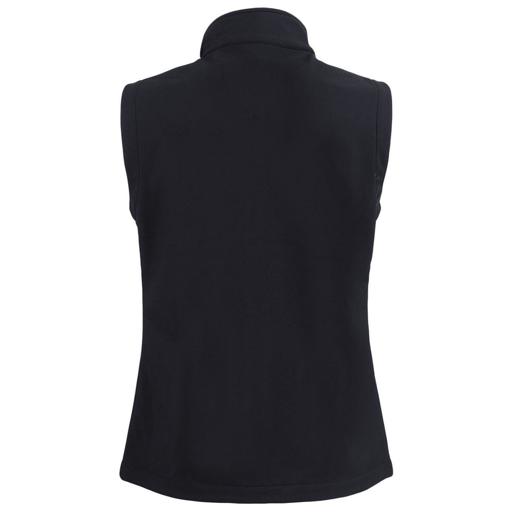 Clique Women's Black/Pure Slate Tempo Stretch Full Zip Softshell Vest