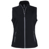 Clique Women's Black/Pure Slate Tempo Stretch Full Zip Softshell Vest
