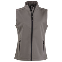 Clique Women's Pure Slate/Black Tempo Stretch Full Zip Softshell Vest