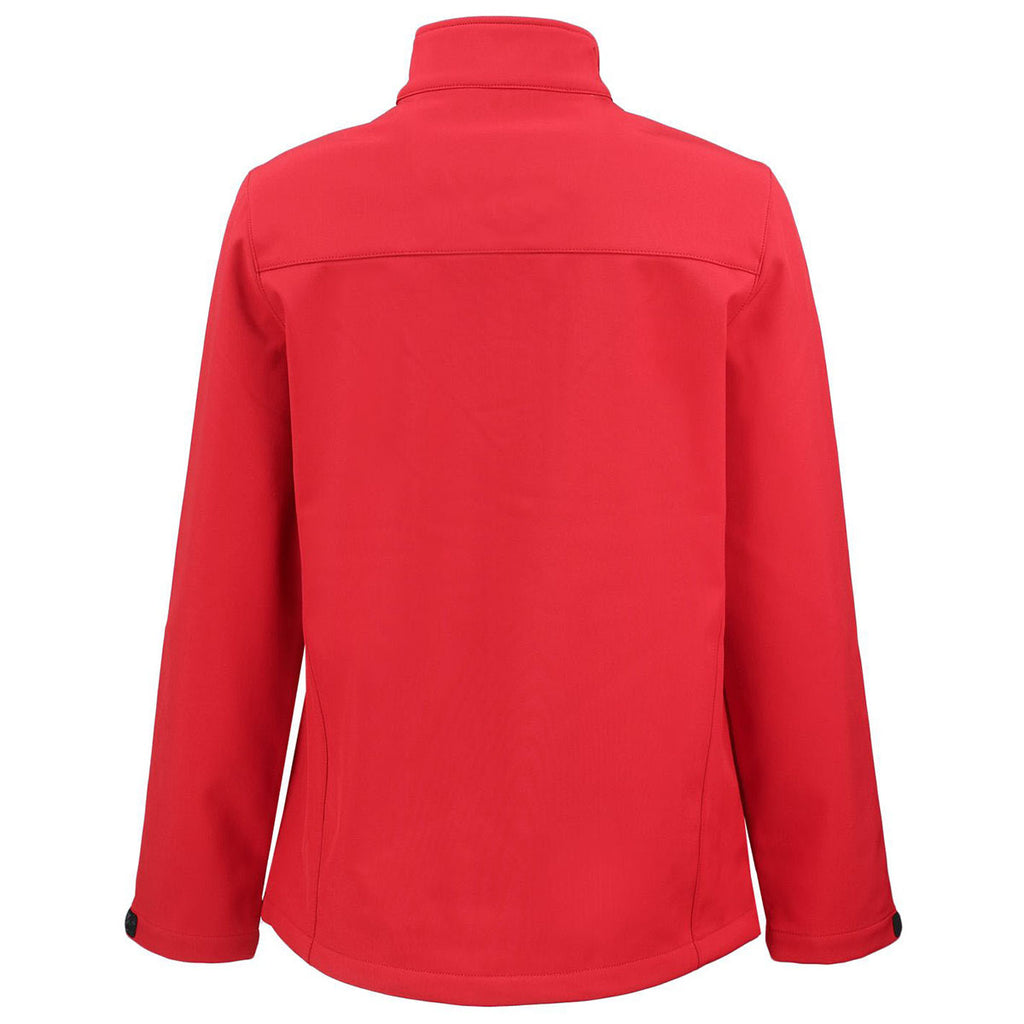Clique Women's Red Tempest Waterproof Full Zip Softshell Jacket