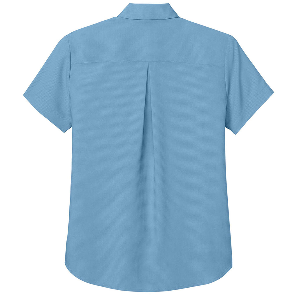 Port Authority Women's Carolina Blue Short Sleeve UV Dockside Shirt