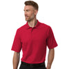 Harriton Men's Red Tall Maverick CVC Pique Polo
