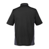 Harriton Men's Black/ Dark Charcoal Flash Snag Protection Plus Colorblock Polo