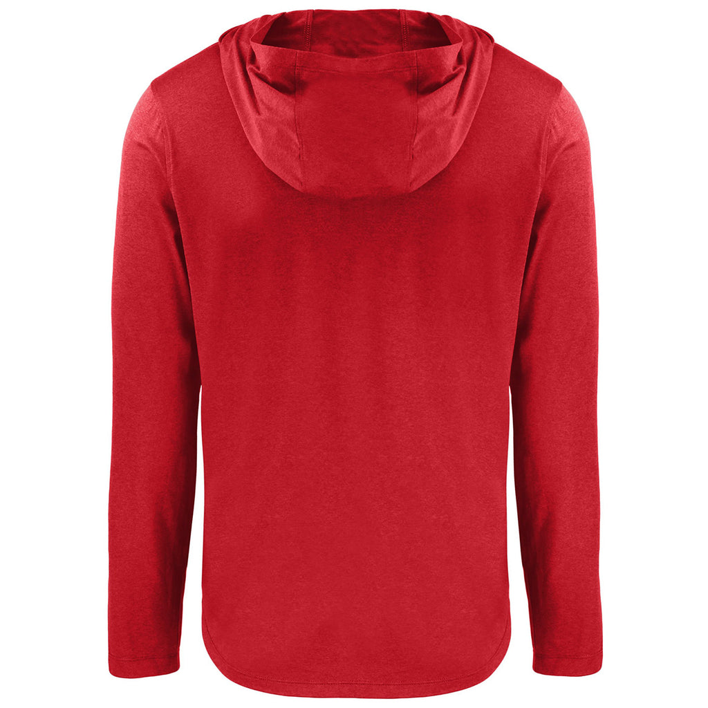 Cutter & Buck Men's Cardinal Red Coastline Epic Comfort Eco Recycled Hooded Shirt