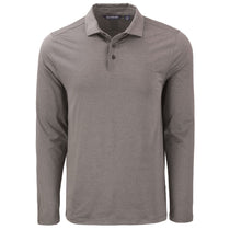 Cutter & Buck Men's Elemental Grey Coastline Epic Comfort Recycled Long Sleeve Polo