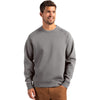 Cutter & Buck Men's Elemental Grey Roam Recycled Crew Neck Pullover