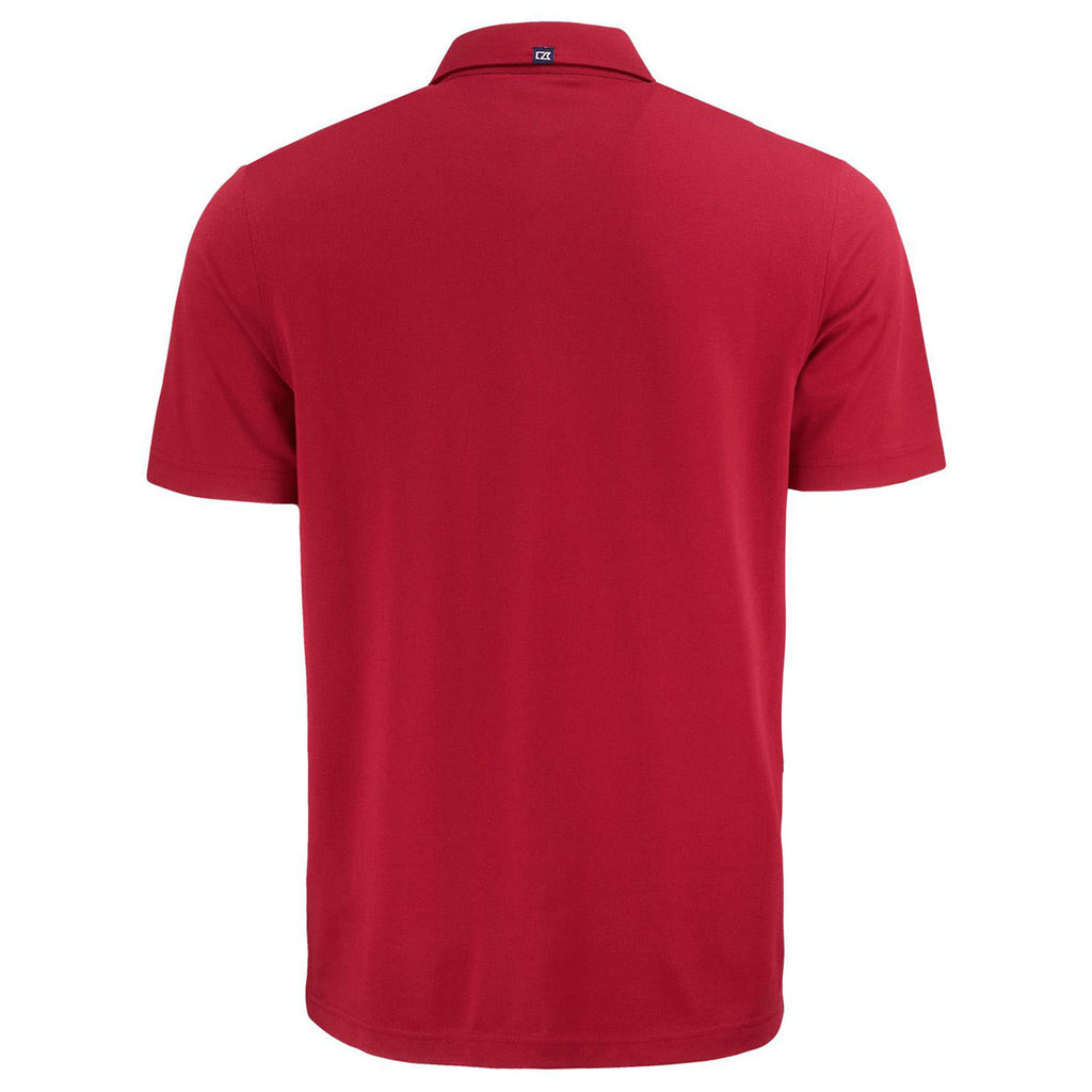 Cutter & Buck Men's Cardinal Red Advantage Refresh Epic Confidence Recycled Tri-Blend Pique Polo