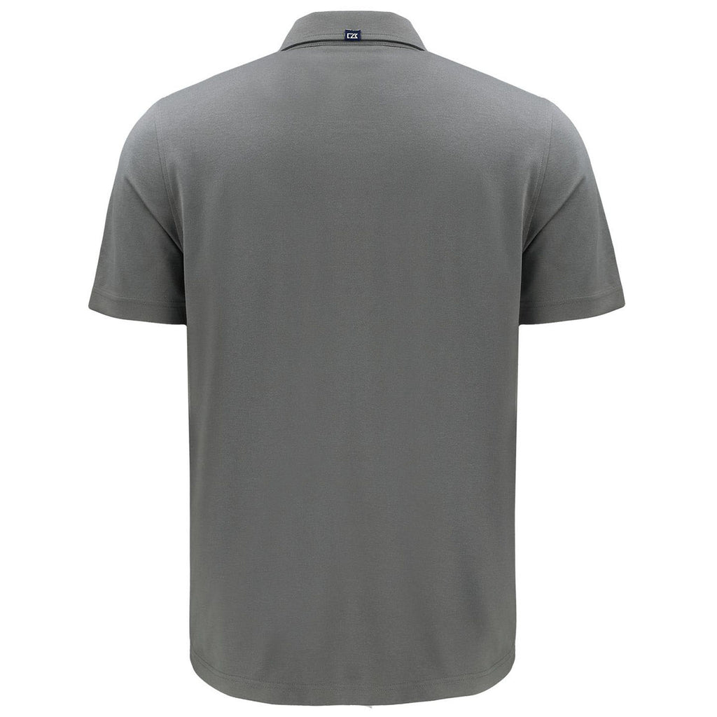 Cutter & Buck Men's Elemental Grey Advantage Refresh Epic Confidence Recycled Tri-Blend Pique Polo