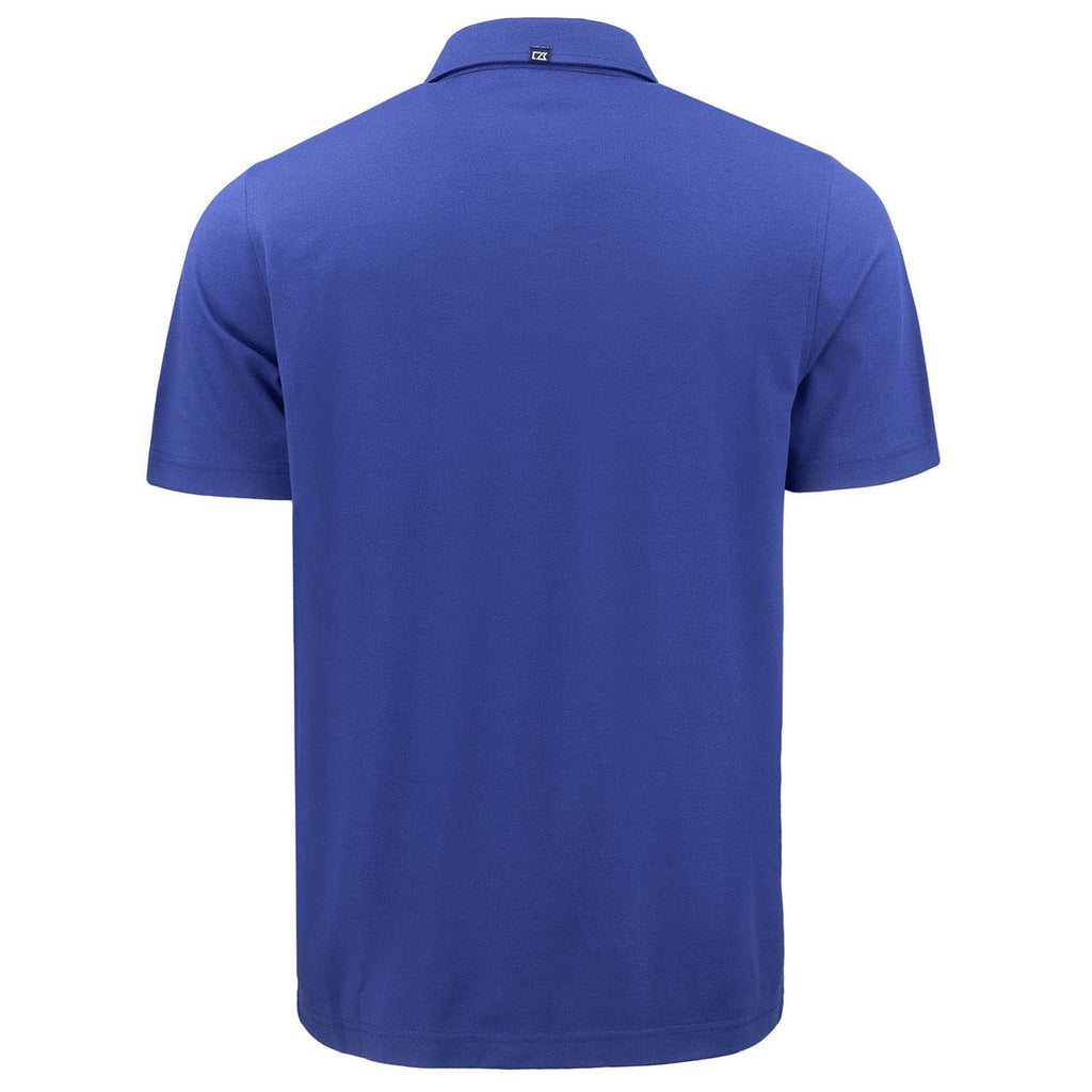 Cutter & Buck Men's Tour Blue Advantage Refresh Epic Confidence Recycled Tri-Blend Pique Polo