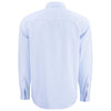 Cutter & Buck Men's Pale Blue/White Skyline Epic Confidence Recycled Pinstripe Long Sleeve Dress Shirt