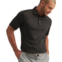 Peter Millar Men's Black Solid Performance Jersey Polo